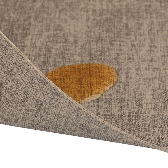 6 Set Heat Resistant Waterproof Dining PU Place Mats 17x12 inch Khaki - Picture 4 of 6